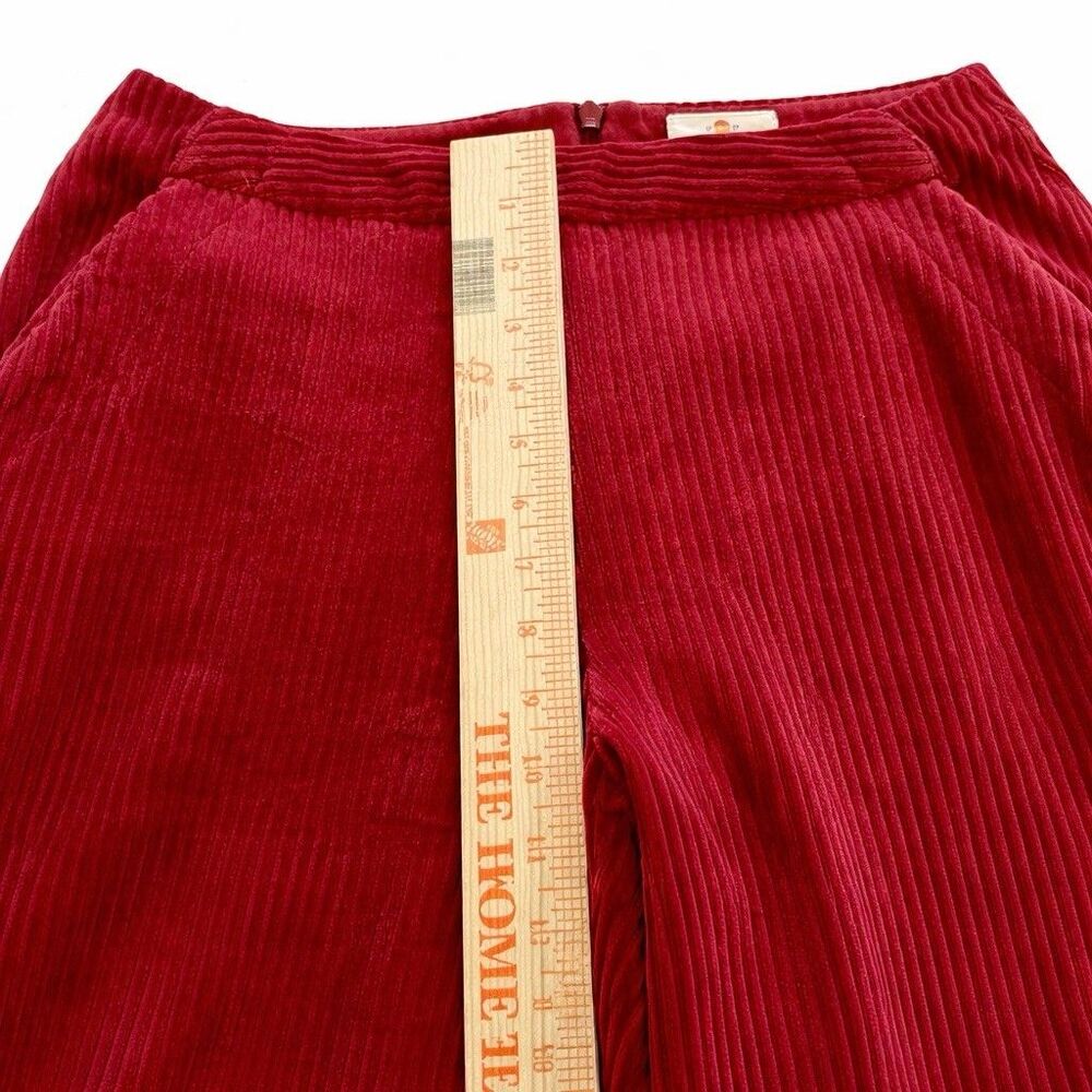Marine Layer Red Corduroy Pants Women’s Small High Rise Straight Casual Soft - Picture 9 of 11